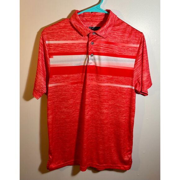 PGA TOUR ProSeries Men’s Red Striped Athletic Fit Golf Polo – S - Picture 1 of 3